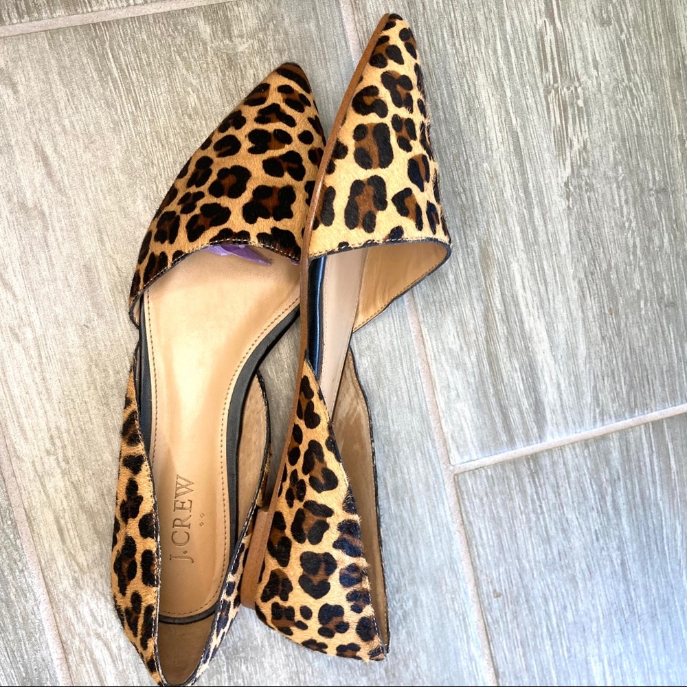 J.Crew Calf Hair Leopard Slide Ons - Picture 6 of 6